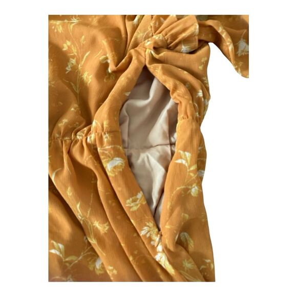 Women's Madewell Ruffle-Sleeve Button-Front Dress in Tonal Botanical - Picture 7 of 8